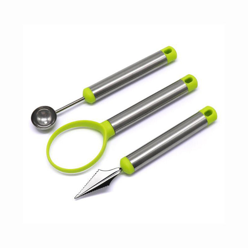 Small Melon Baller Scoop Set 4 In 1 Stainless Steel Fruit Scooper Baller  Seed Remover Melon Baller Fruit Carving Knife Cutter