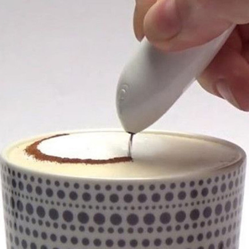 Latte Pen Electric Coffee Pen Spice Pen for Food Art DIY Creative Pattern  Information with Cinnamon Cocoa Powder Broken Sugar