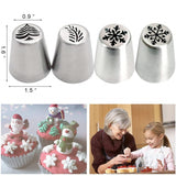 4 Christmas Icing Piping Nozzles