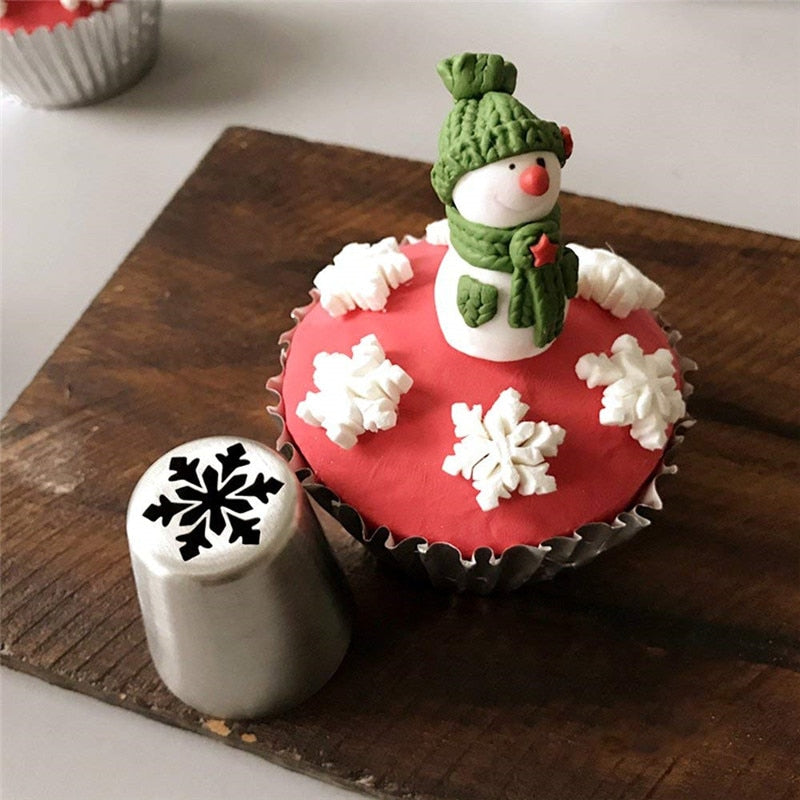 4 Christmas Icing Piping Nozzles