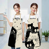 Cat Print Linen Apron