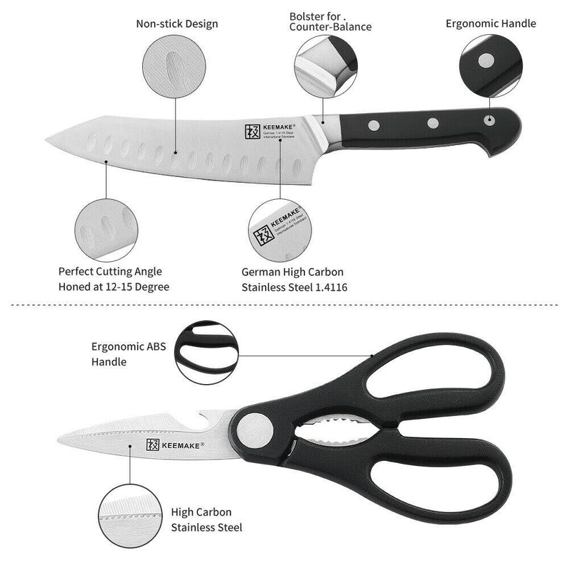 2 Piece Chef Knife/Scissor Set