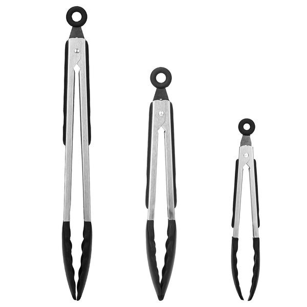 3 Piece  Stainless Steel Kitchen Tongs