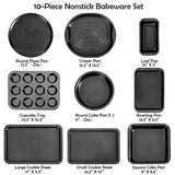 10 Pieces Nonstick Bakeware Set