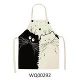 Cat Print Linen Apron