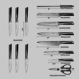 Kitchen Knife Set, 15 Piece Set